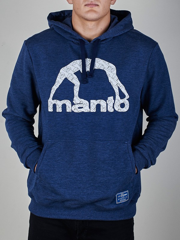 Pánská mikina s kapucí MANTO WRAPS - modrá