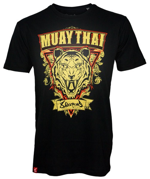 Pánské Muay Thai tričko 8 weapons Tiger - černé