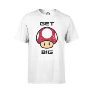NINTENDO Pánské triko Get Big Mushroom - bílé
