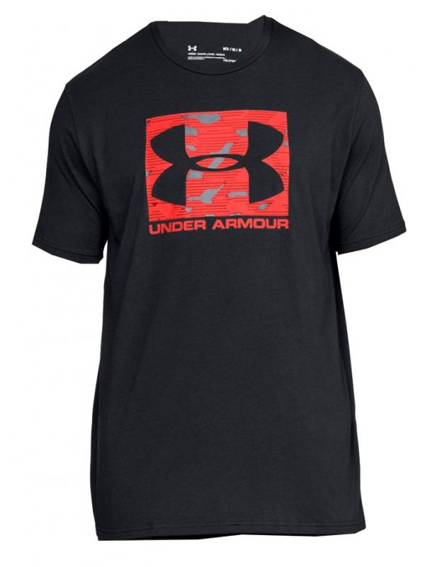 Pánské triko Under Armour Boxed Sportstyle  - černá neon