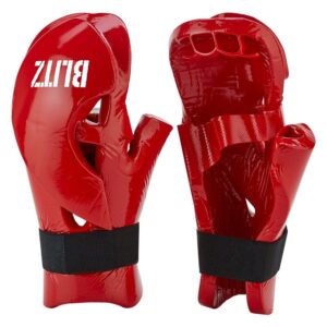 Taekwondo rukavice BLITZ Double Padded Dipped Foam - červené