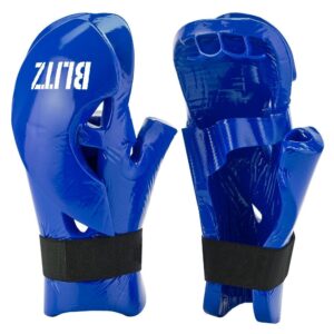 Taekwondo rukavice BLITZ Double Padded Dipped Foam - modré