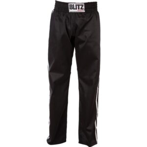 Saténové kalhoty BLITZ FULL CONTACT - ČERNO/BÍLÉ