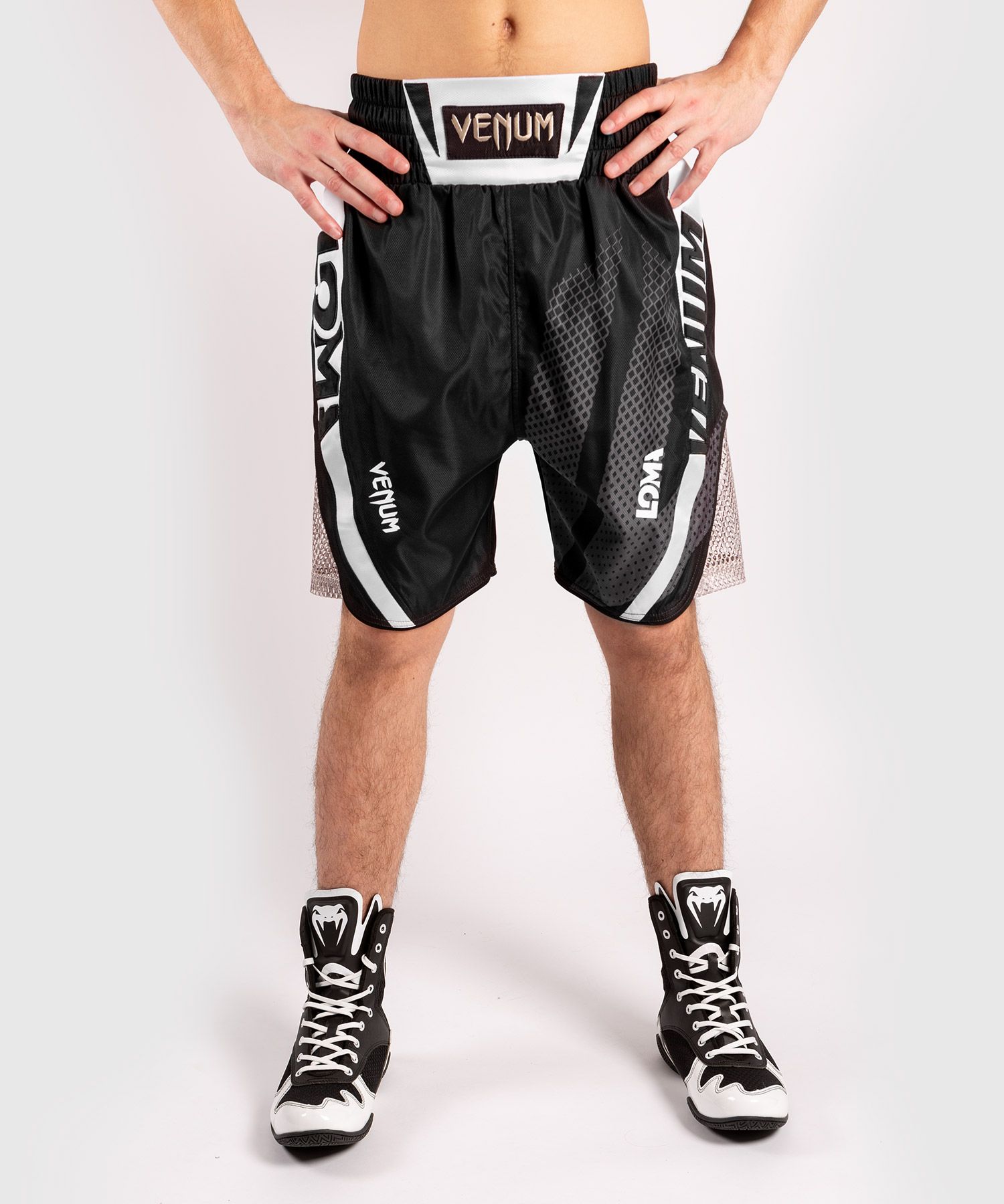 Pánské Boxerské šortky VENUM Arrow Loma SIgnature - černo/bílé