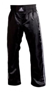 Saténové kickbox kalhoty ADIDAS černé