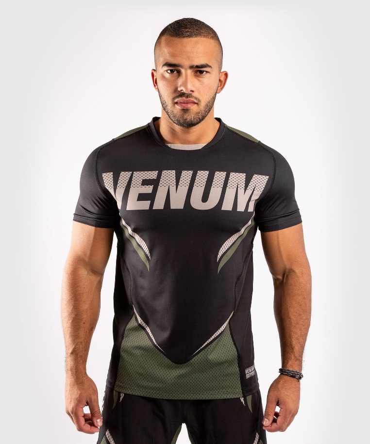 Funkční triko VENUM ONE FC Impact Dry Tech s Kr. rukávem -  Black/Khaki