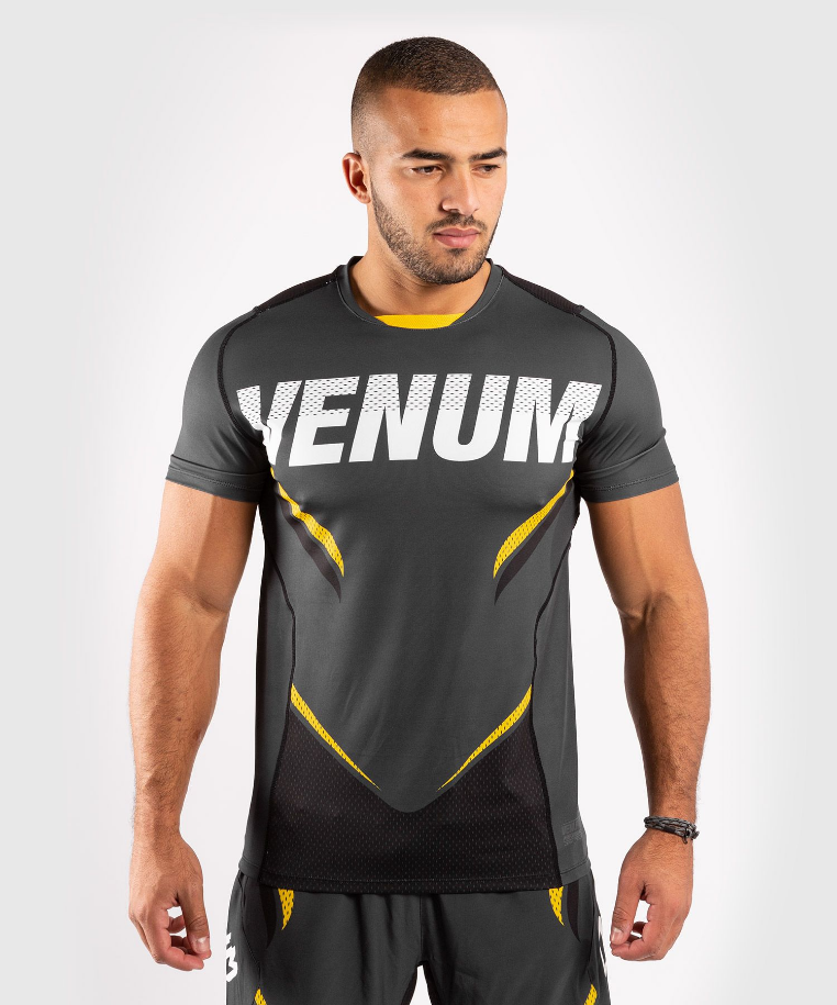Funkční triko VENUM ONE FC Impact Dry Tech s Kr. rukávem -  Grey/Yellow