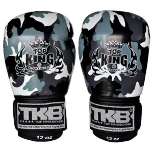 Boxerské rukavice TOP KING "Camouflage" - šedé