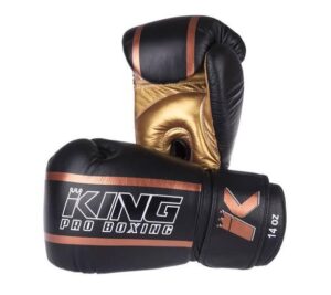 Boxerské rukavice KING Elite3 - černá/bronz