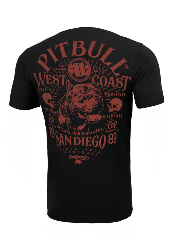 PitBull West Coast Triko Garment Washed San Diego 89 - černé